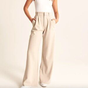 Beige Wide-Leg Pants Daisy Grace